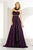 MNM Couture - 6516 Bejeweled Sweetheart A-line Dress In Purple and Black
