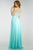 Alyce Paris Prom - 6519 Ruffled Sequined Sweetheart Chiffon Dress in Blue and Silver