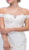 Eureka Fashion Bridal - Off Shoulder Lace Corset Trumpet Wedding Dress