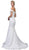 Off Shoulder Lace Corset Trumpet Wedding Dress