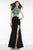 Alyce Paris - 6523 Long Dress In Black Multi-Color