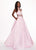 Rachel Allan - 6528 Beaded Midriff Cutout Bodice Gown In PinkRachel Allan - 6528 Beaded Midriff Cutout Bodice Gown In Pink