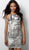 Jovani - 65309 Sequined Backless Sheath Cocktail Dress in Silver