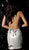 Jovani - 65309 Sequined Backless Sheath Cocktail Dress in Silver