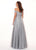 Rachel Allan - 6530 Sequined Off-Shoulder Tulle Ballgown In Gray