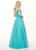 Rachel Allan - 6530 Sequined Off-Shoulder Tulle Ballgown In Green