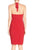 Adrianna Papell - AP1D100018 Halter Pleated Sheath Dress in Red
