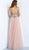 Jovani - 65323 Embellished Plunging V-neck A-line Gown In Pink