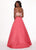 Rachel Allan - 6534 Two Piece Beaded Taffeta Ballgown In Pink