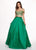 Rachel Allan - 6534 Two Piece Beaded Taffeta Ballgown In Green