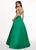 Rachel Allan - 6534 Two Piece Beaded Taffeta Ballgown In Green