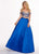 Rachel Allan - 6534 Two Piece Beaded Taffeta Ballgown In Blue