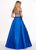 Rachel Allan - 6534 Two Piece Beaded Taffeta Ballgown In Blue