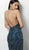 Jovani - Beaded Halter Open Back Cocktail Dress 65350 In Blue and Green