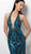 Jovani - Beaded Halter Open Back Cocktail Dress 65350 - 1 pc Teal In Size 2 Available