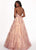 Rachel Allan - 6537 Bead Embellished Sweetheart Ballgown In Pink And Purple
