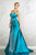 MNM Couture - 6538 Strapless Embellished Taffeta Gown in Blue