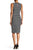 Sharagano - HW7S187Q0 Stripe Print Bodycon Dress in Black and White
