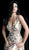 Jovani - 65408 Embellished V Neck Sleeveless A Line Cocktail Dress In Pink