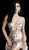 Jovani - 65408 Embellished V Neck Sleeveless A Line Cocktail Dress In Pink