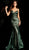 Jovani - 65409 Sequined Plunging Sweetheart Mermaid Dress With Train In Green
