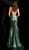Jovani - 65409 Sequined Plunging Sweetheart Mermaid Dress With Train In Green