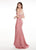 Rachel Allan - 6541 Two-Piece Glitter Tulle Sheath Gown