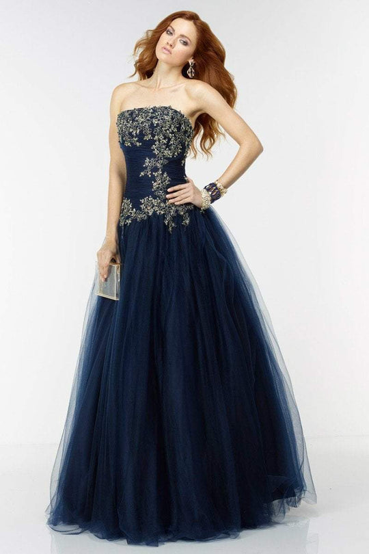 Alyce Paris - 6541 Long Dress In Navy Blue