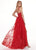 Rachel Allan - 6543 Taffeta Sweetheart Embroidered A-line Dress In Red