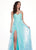 Rachel Allan - 6543 Taffeta Sweetheart Embroidered A-line Dress In Blue and Green