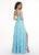 Rachel Allan - 6543 Taffeta Sweetheart Embroidered A-line Dress In Blue and Green