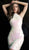 Jovani - 65456 High Neck Novelty Paillettes Sheath Dress in White