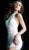 Jovani - 65456 High Neck Novelty Paillettes Sheath Dress in White