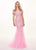 Rachel Allan - 6545 Lace Appliqued Off Shoulder Tulle Mermaid Gown In Pink