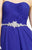 Alyce Paris  - 6545 Sparkly Waistband Strapless Evening Gown in Blue