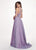 Rachel Allan - 6547 Beaded Glitter Jersey A-Line Gown In Purple