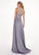 Rachel Allan - 6547 Beaded Glitter Jersey A-Line Gown In Silver