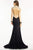 Alyce Paris  - 6550 Bedazzled Illusion High Trumpet Dress in Black and Neutral