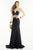 Alyce Paris  - 6550 Bedazzled Illusion High Trumpet Dress in Black and Neutral