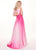 Rachel Allan - 6552 Two Piece Plunging Off-Shoulder A-line Dress In Pink