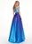 Rachel Allan - 6552 Two Piece Plunging Off-Shoulder A-line Dress In Blue and Purple