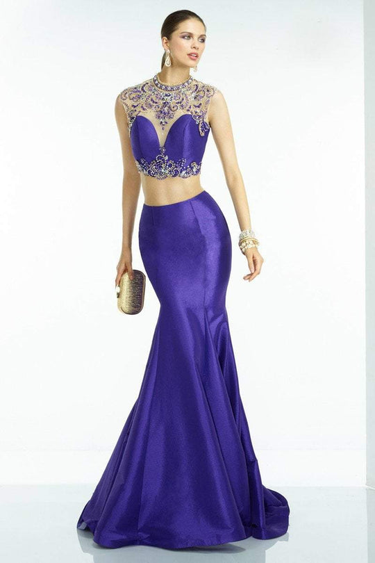 Alyce Paris - 6552 Prom Dress in Purple Nude Gold