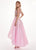 Rachel Allan - 6553 Two-Piece Floral Jeweled A-Line Gown In Pink