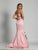 Dave & Johnny - A6556 Sweetheart Neck Floral Mermaid Gown  in Pink