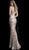 Jovani - 65570 Sequined Plunging V-Neck Fitted Gown in Pink