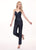 Rachel Allan - 6557 Sweetheart Bodice Glitter Skinny Jumpsuit In Blue