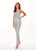 Rachel Allan - 6557 Sweetheart Bodice Glitter Skinny Jumpsuit In Silver