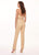 Rachel Allan - 6557 Sweetheart Bodice Glitter Skinny Jumpsuit In Gold