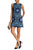 Donna Morgan - D4314M Kaleidoscope Printed Trapeze Dress in Blue and Multi-Color