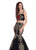 Rachel Allan - 6560 Two Piece Embroidered Tulle Mermaid Dress In Black